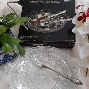 Divided Relish Plate with Serving Fork